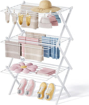 Clothes Airer 3 Tier Folding Drying Rack Space Saving Indoor Laundry Stand