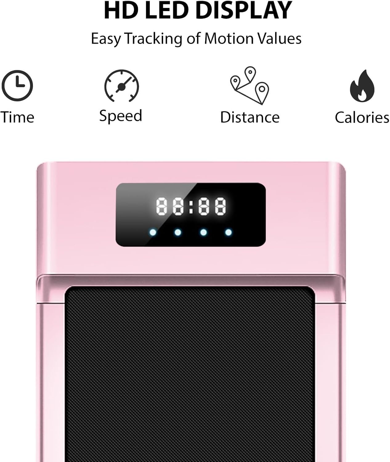 Under Desk Treadmill 0-6.5% Incline Walking Running Machine w/ Bluetooth
