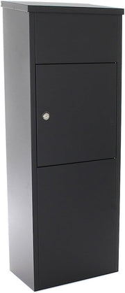 Lockable Parcel Mailbox Steel Post Box Secure Drop Slot Large Capacity