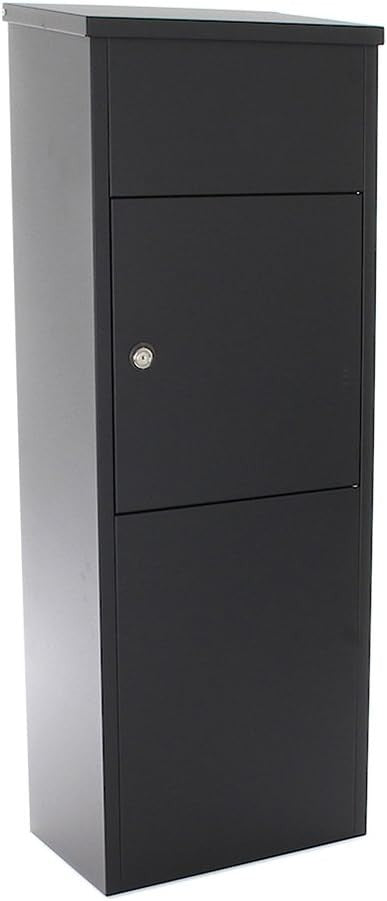 Lockable Parcel Mailbox Steel Post Box Secure Drop Slot Large Capacity