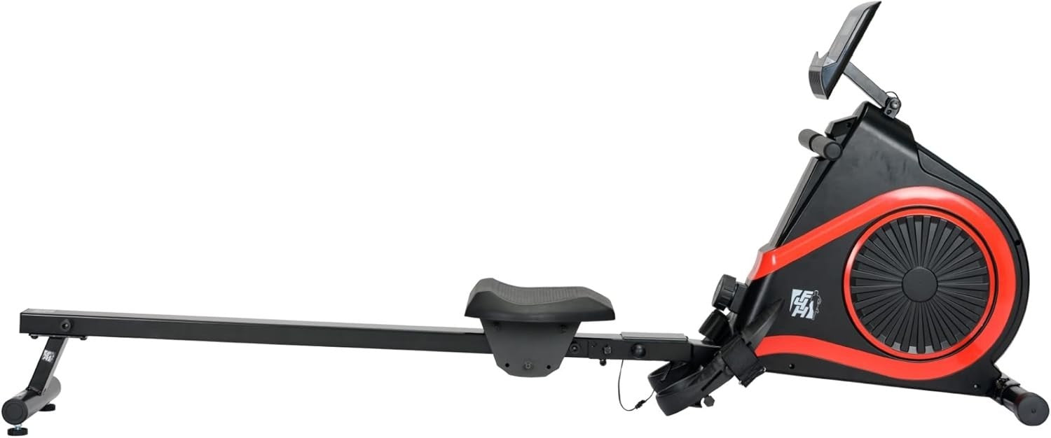 Foldable Magnetic Rowing Machine Quiet 8-Level Resistance LCD Home Rower 120KG