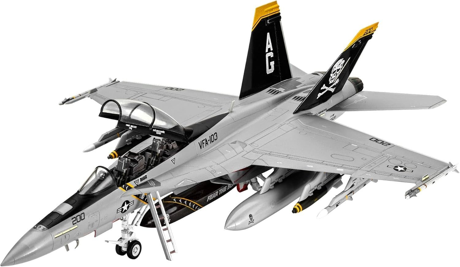 1:72 F/A-18F Super Hornet Jet Model Kit • Detailed Cockpit • Unpainted