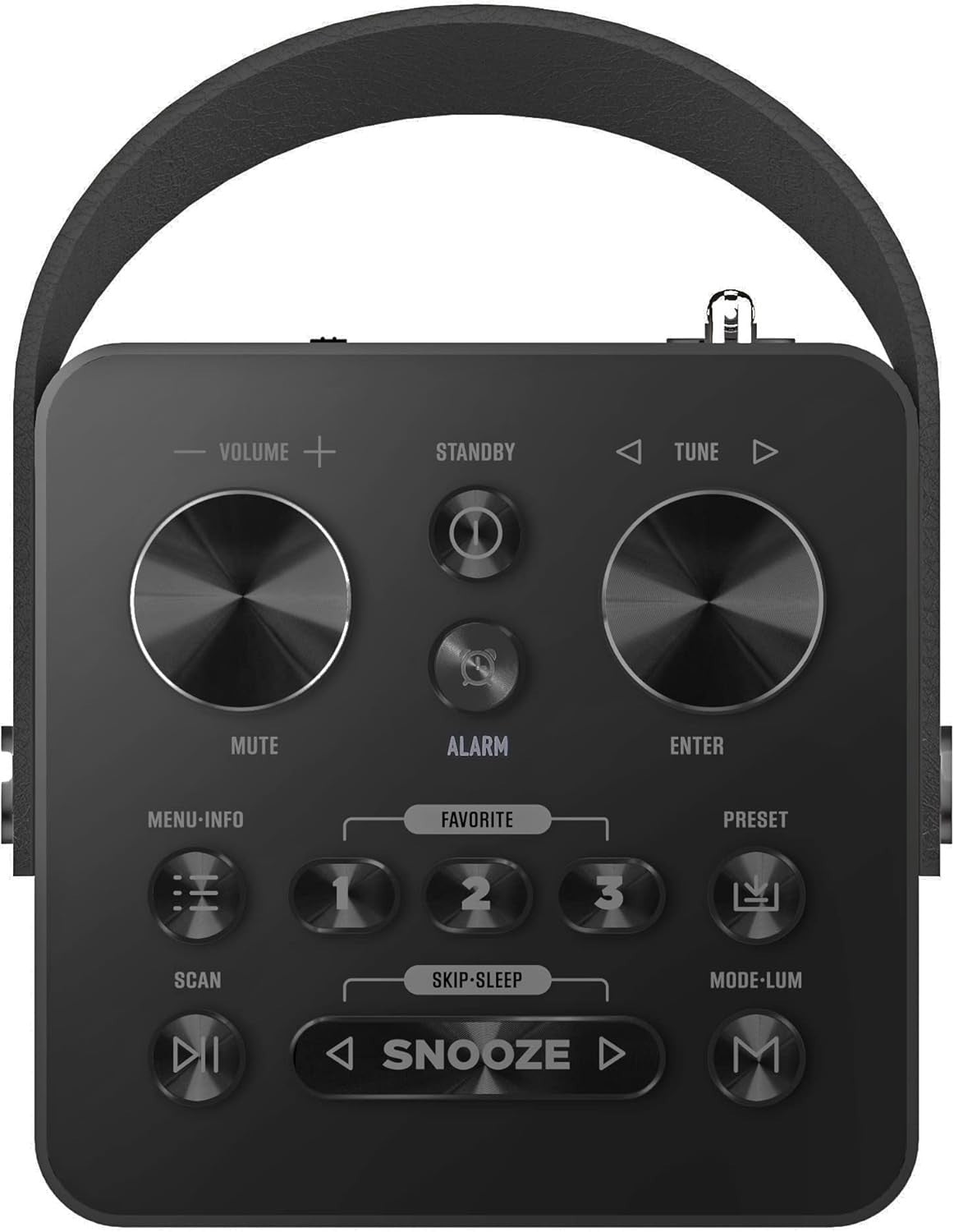 Portable DAB/DAB+ FM Radio Wireless Speaker Alarm USB Black