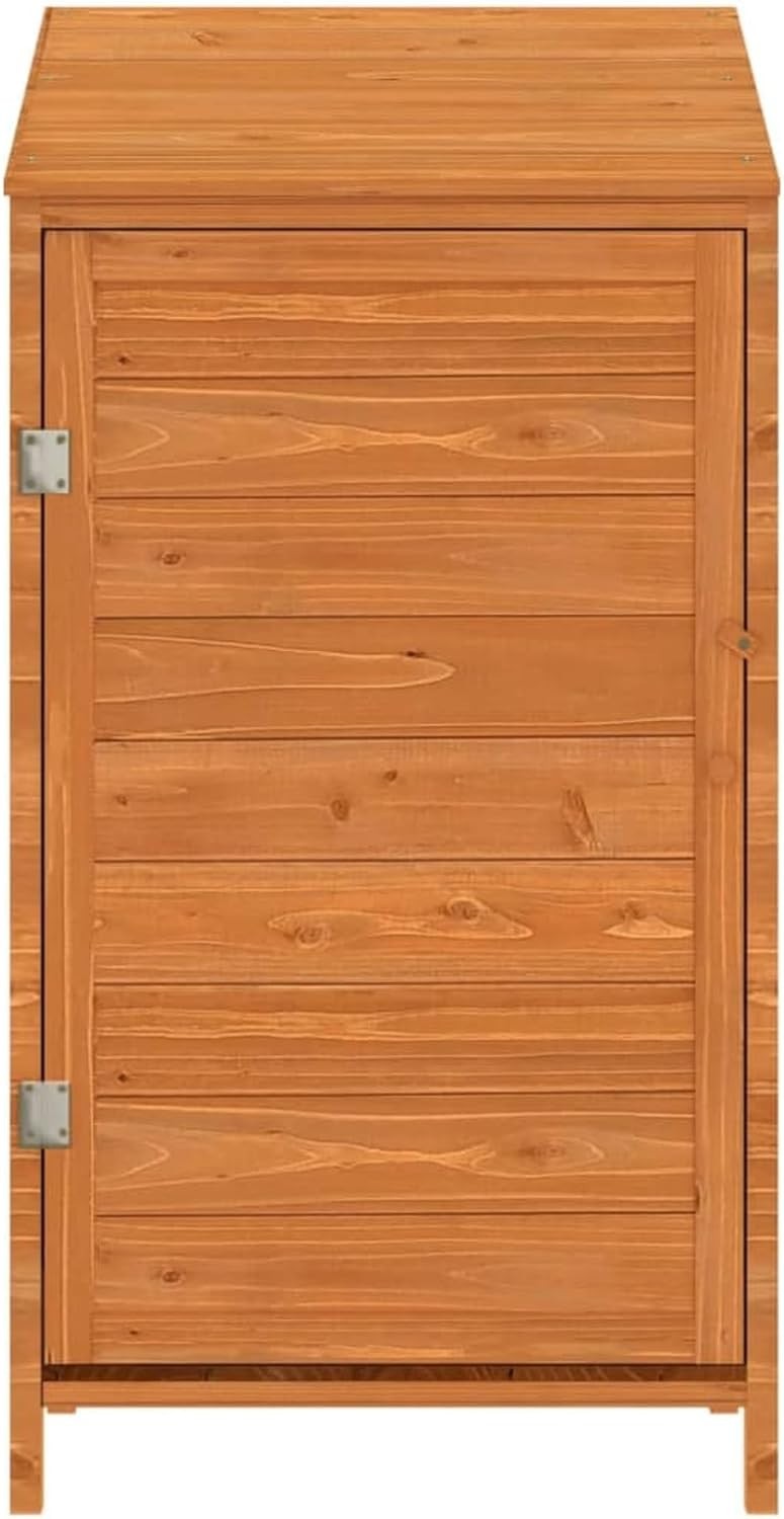 Solid Fir Wood Garden Shed 55x52x112cm Brown Weather-Resistant Storage