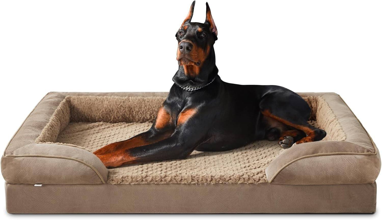 XXL Orthopedic Memory Foam Dog Bed Washable Sofa 122x89x17cm Brown