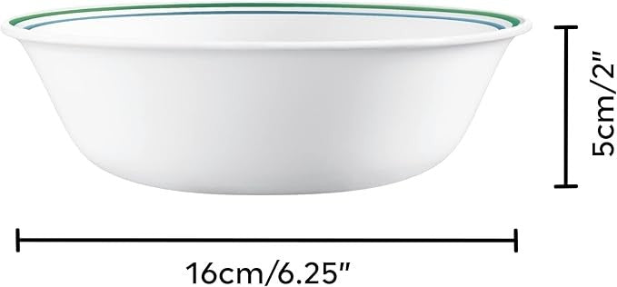 4pc Lightweight Glass Cereal Soup Bowl Set Space Saving Durable Kitchen