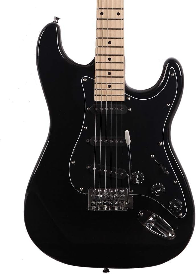39" Electric Guitar Beginner Pack Full Size Basswood w/ Bag Black