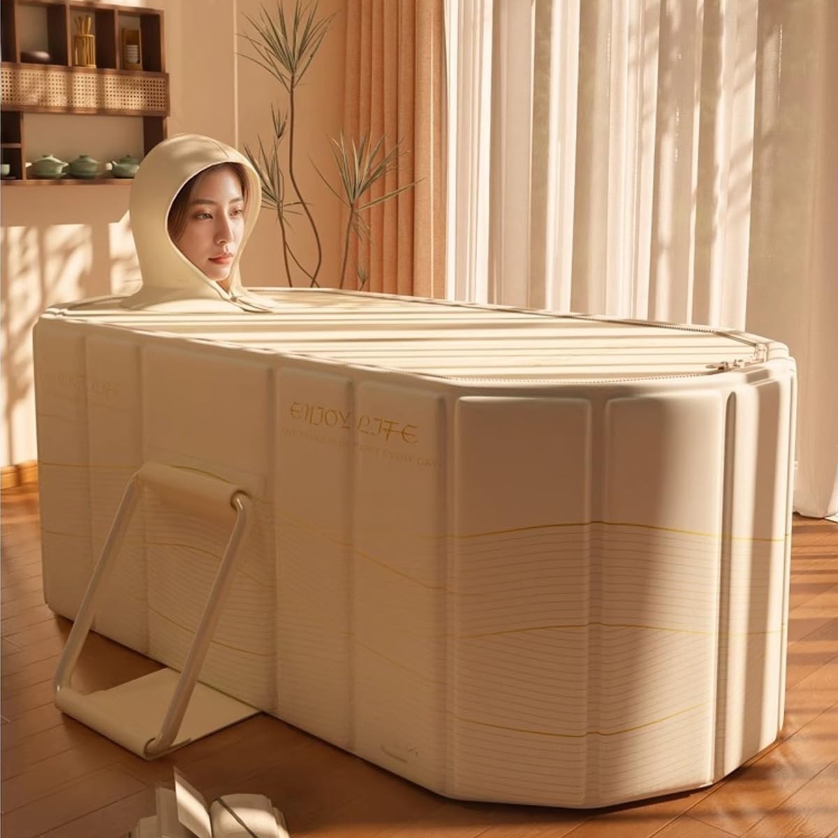 Adult Portable Foldable Bathtub – 150cm Japanese SPA Collapsible Sauna Tub