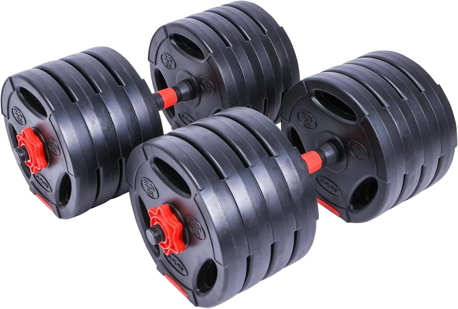 Hybrid Adjustable Dumbbells Pair 40KG Neoprene Home Gym Weights