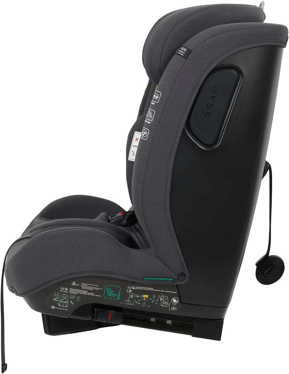 i-Size R129 Car Seat 76–150cm ISOFIX High Back Booster with Top Tether