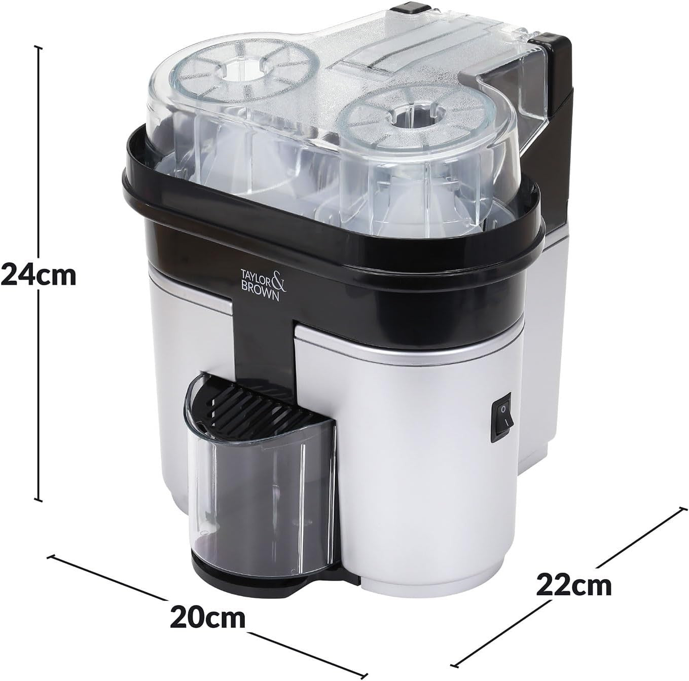 Electric Twin Citrus Juicer 90W Anti Drip Fast Lemon Orange Squeezer
