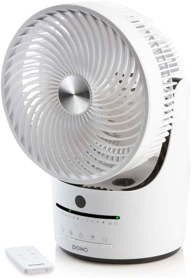 360° Oscillating Table Fan – 45W Quiet Air Circulator w/ Remote & 3-Speed Modes