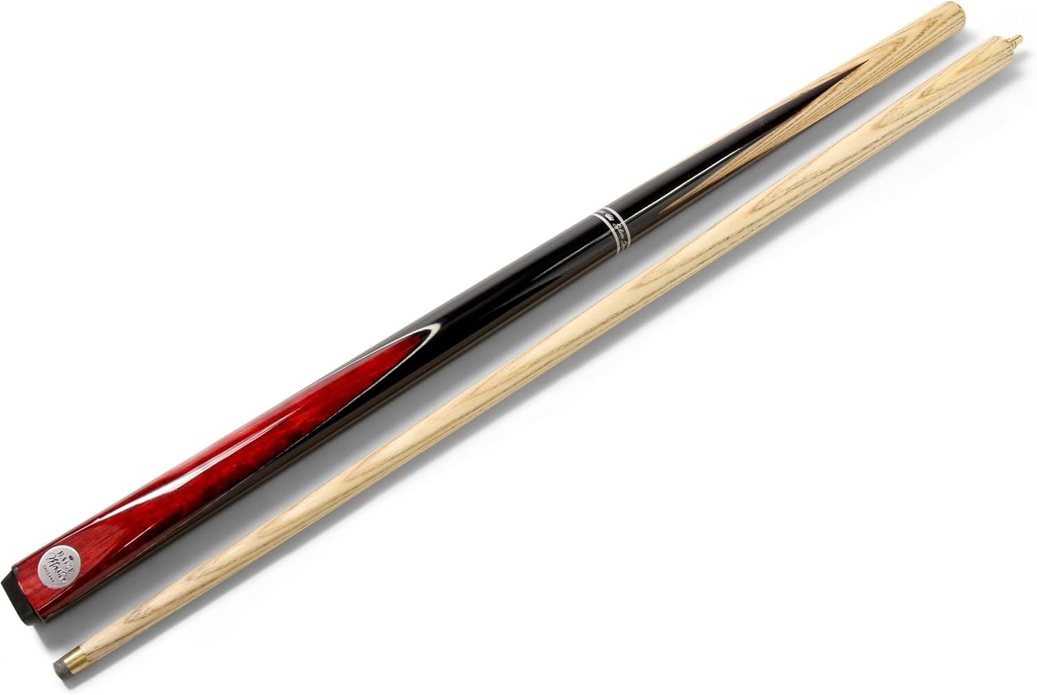 48" Junior Snooker Pool Cue 9.5mm Tip Ash Shaft 2-Piece w/ Hard Case
