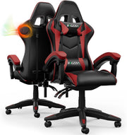 Gaming Chair with Bluetooth Speakers Reclining Ergonomic Red