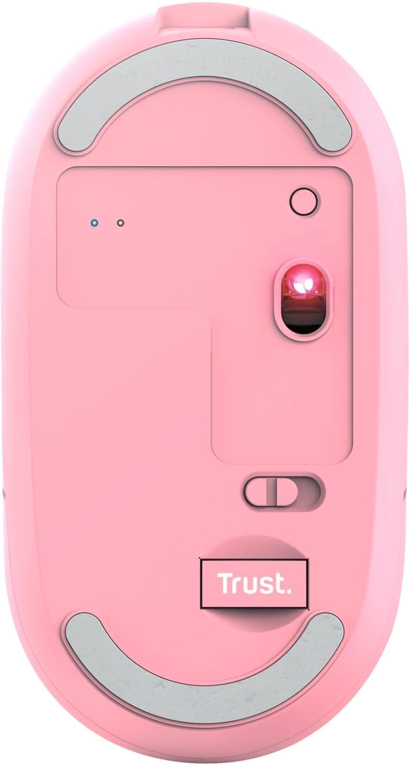 Slim Rechargeable Wireless Mouse Bluetooth 2.4GHz Silent Pink