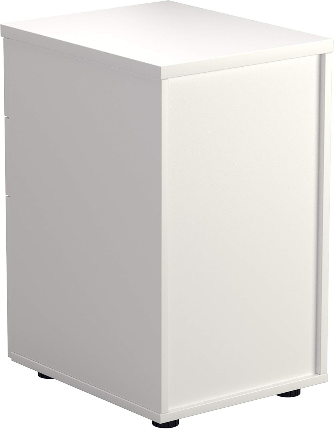 White Under Desk Filing Cabinet 3 Drawer Lockable A4 Foolscap