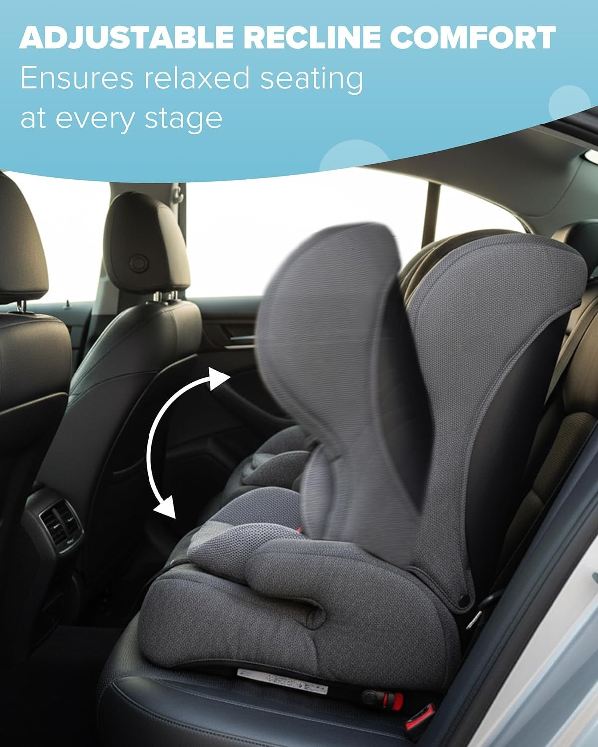 ISOFIX i-Size Child Car Seat 15 Months–12 Years Side Impact 10 Headrest