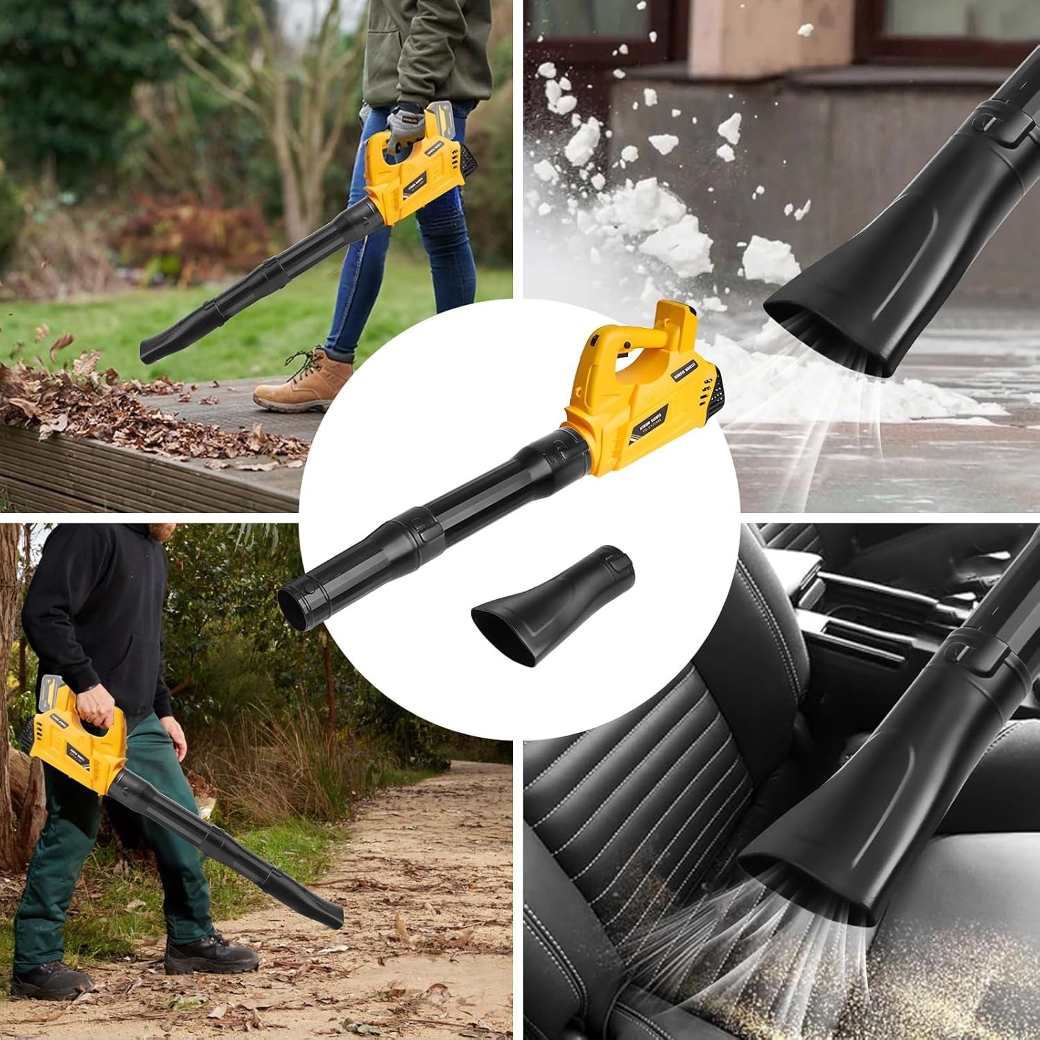 Cordless Leaf Blower 18V 6 Speed Handheld Air Duster Garden Cleaning