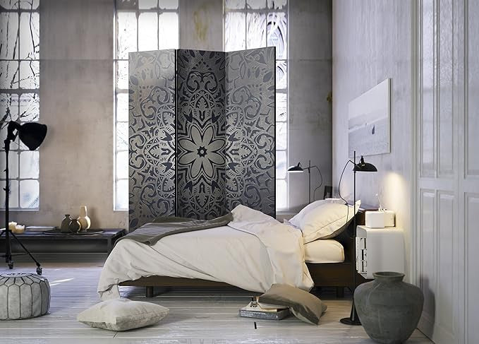Luxury Mandala Room Divider 135x172cm 3-Panel Folding Privacy Screen Modern Art