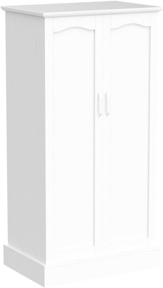 Kitchen Pantry Cupboard Cabinet White Adjustable Storage Organizer