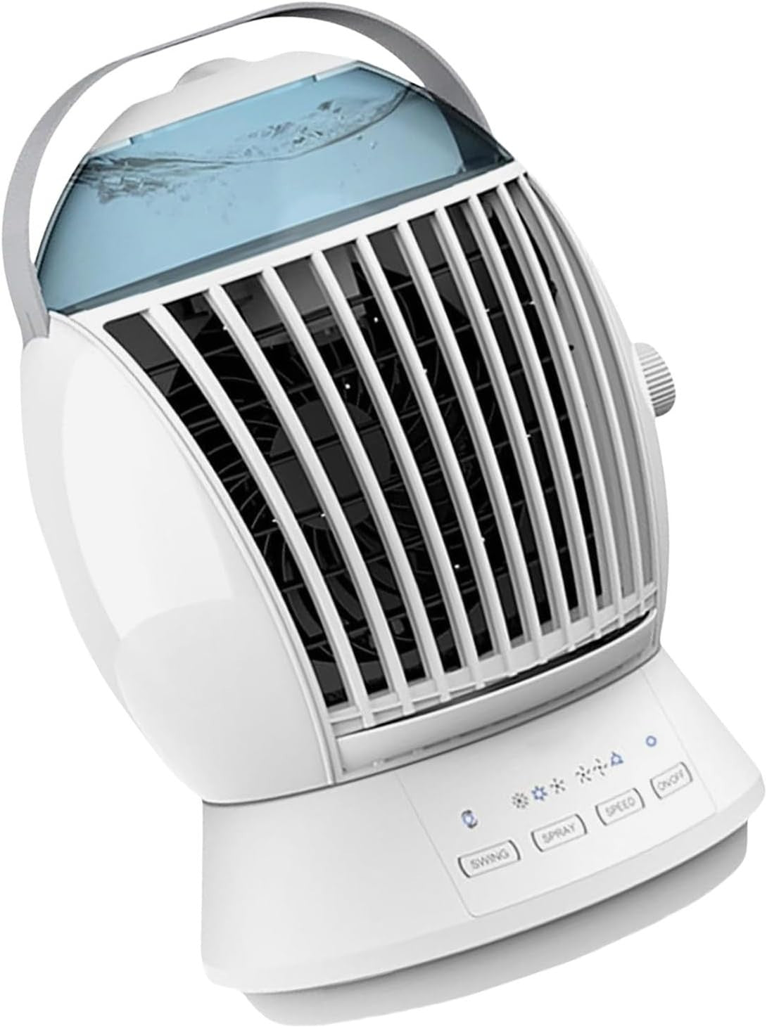 Portable 3-Speed Air Cooler Fan with Misting & Quiet Oscillation
