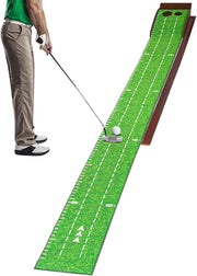 Indoor Putting Green Mat Automatic Ball Return Anti-Slip Golf Practice Trainer