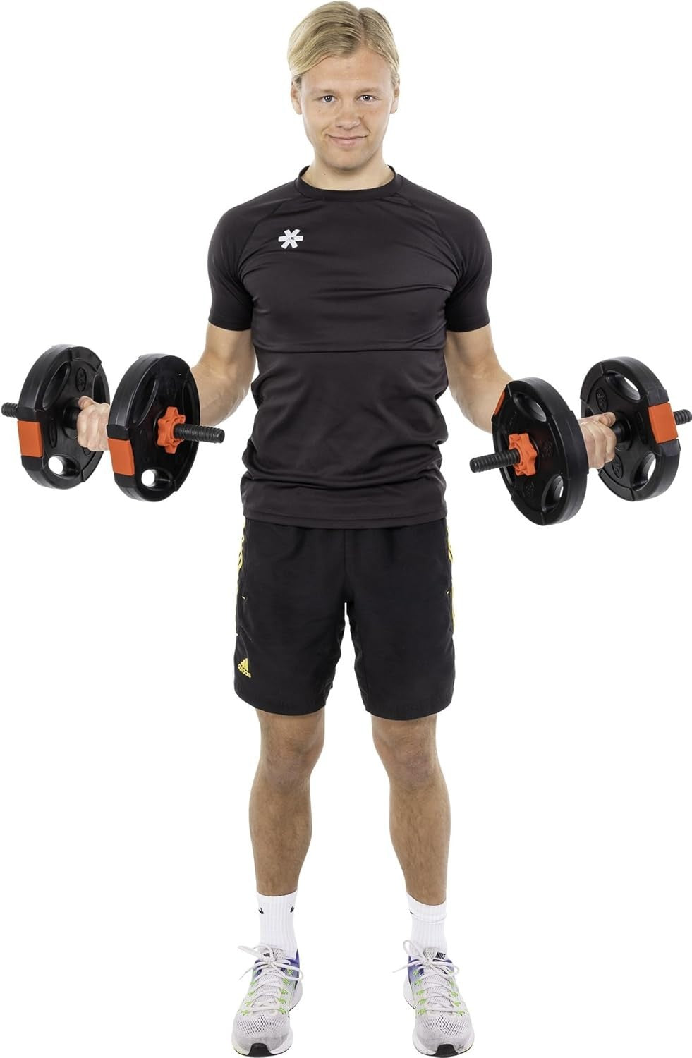 Hybrid Adjustable Dumbbells Pair 40KG Neoprene Home Gym Weights