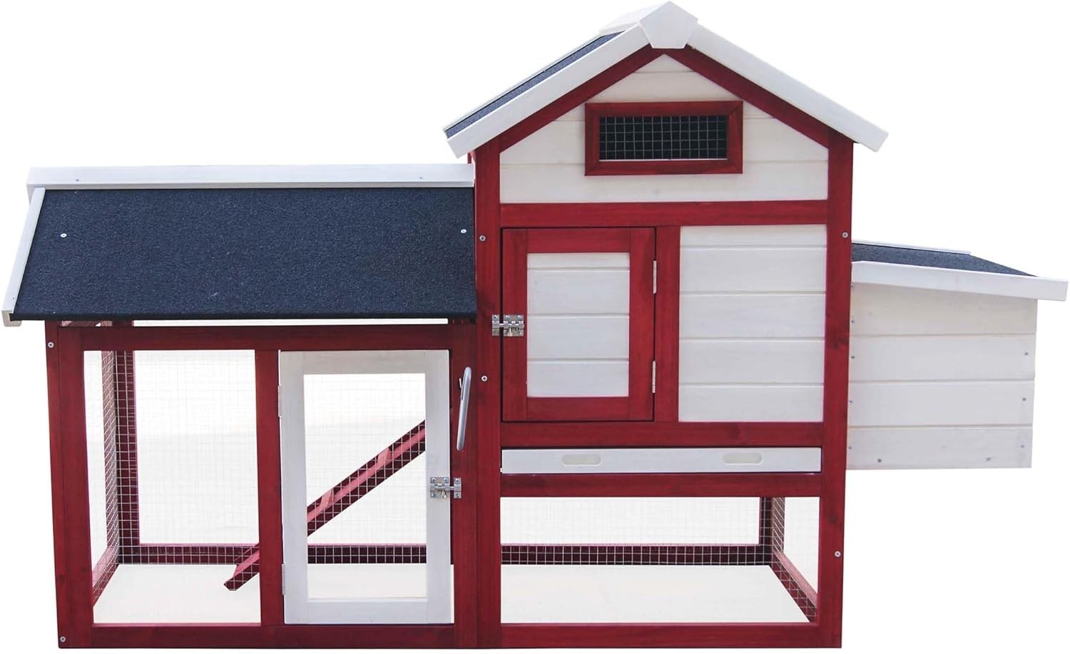 Wooden Chicken Coop with Run Nest Box 152x52x92cm