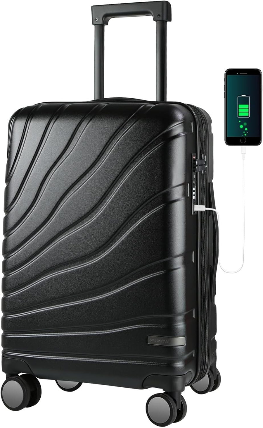 20 Inch Carry On Suitcase Lightweight PC Hard Shell Spinner TSA Lock