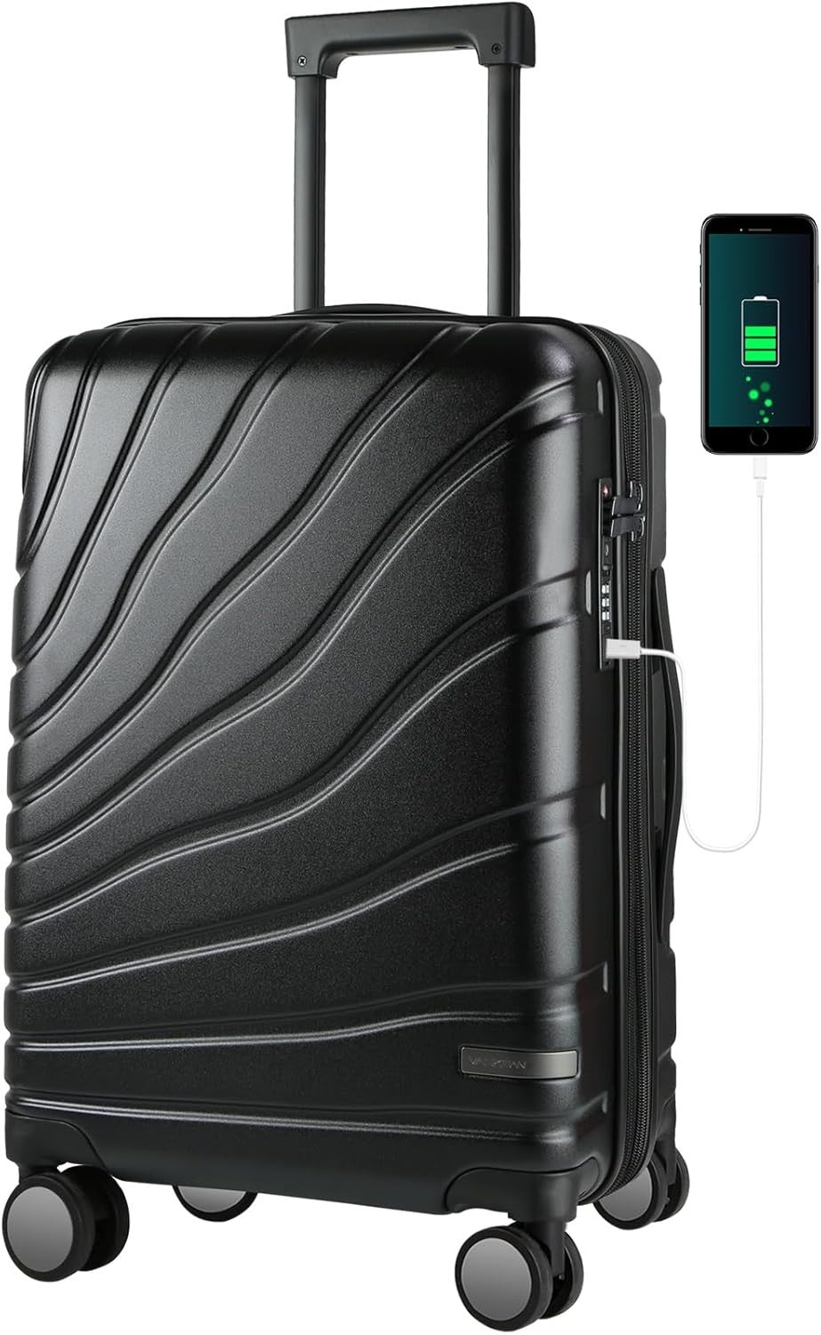 20 Inch Carry On Suitcase Lightweight PC Hard Shell Spinner TSA Lock