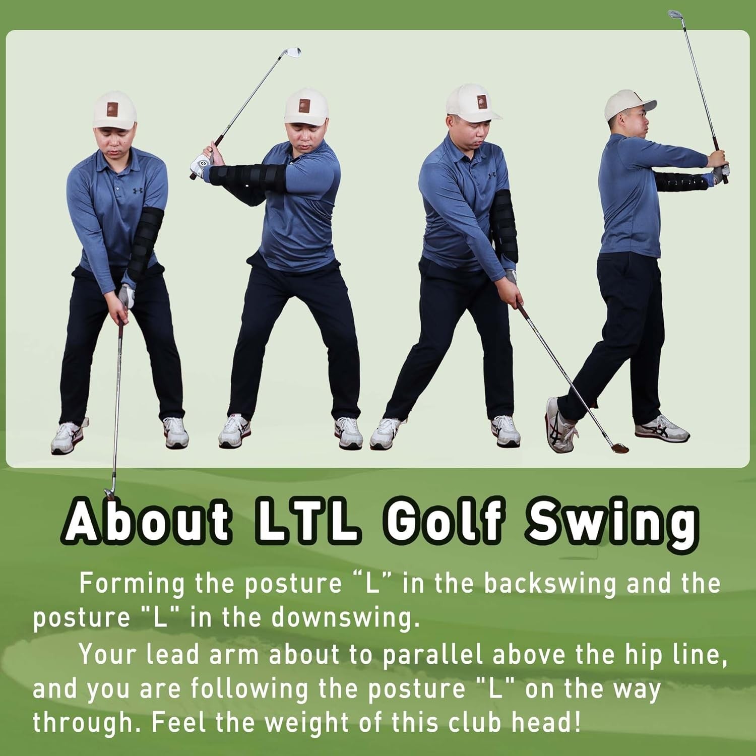 Golf Swing Elbow Brace Straight Arm Training Aid 13"