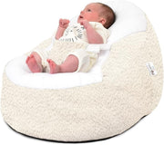 Newborn Baby Beanbag Chair with Safety Harness Soft Ergonomic Lounger 0-6 Months