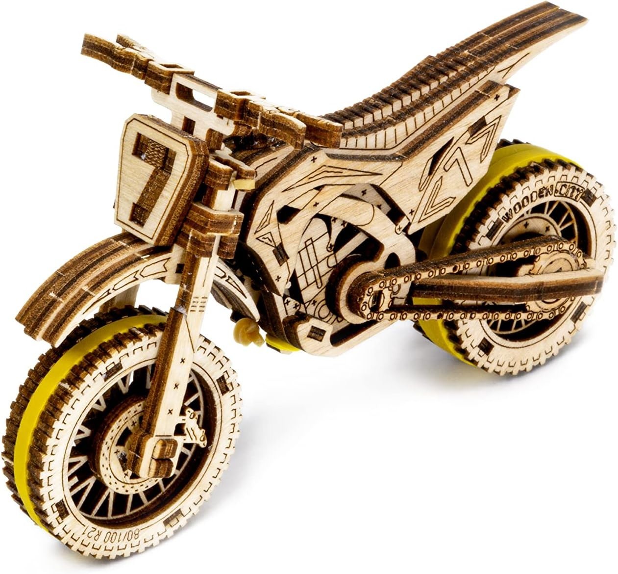 3D Wooden Motorbike Puzzle Kit 1:15 Model Gift for Adults & Teens