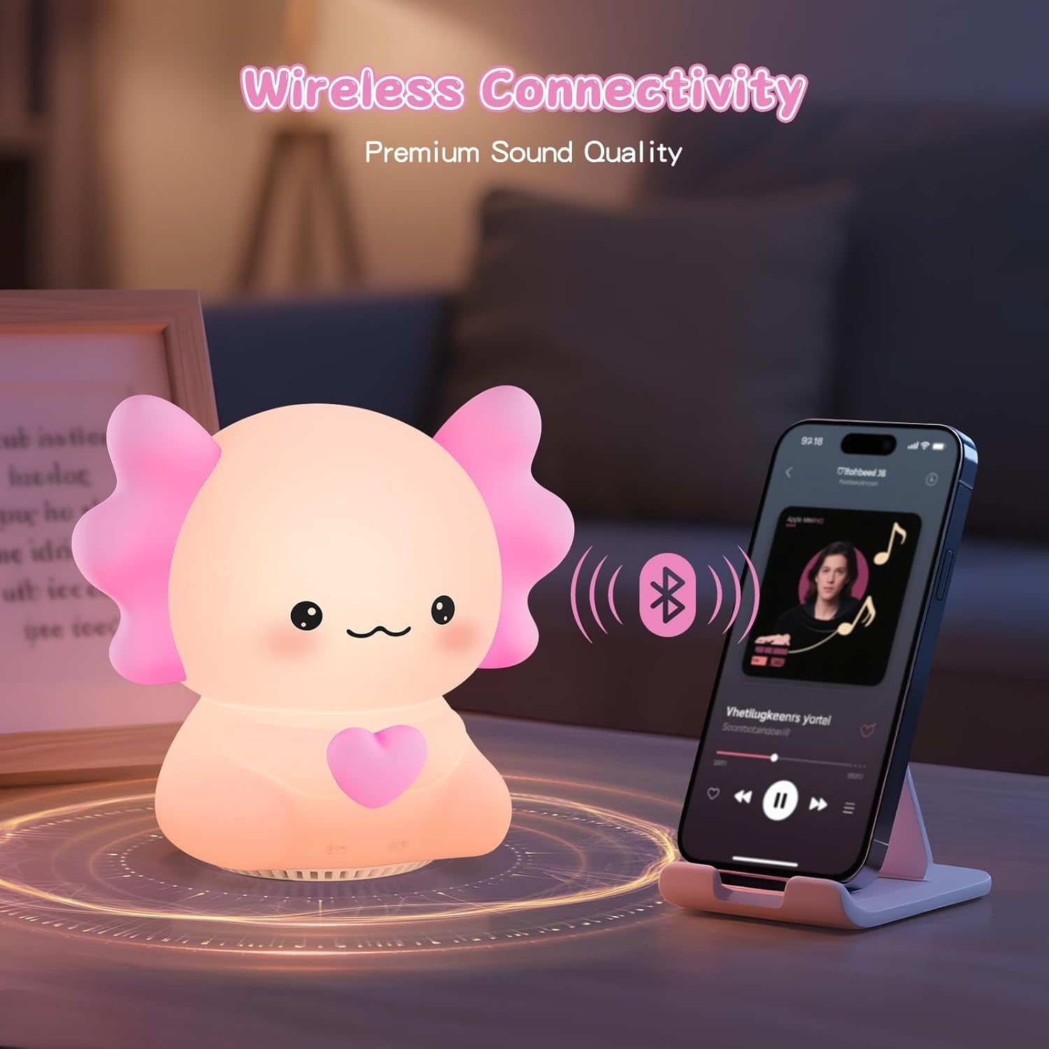 White Noise Machine for Sleep with Night Light & Bluetooth Music