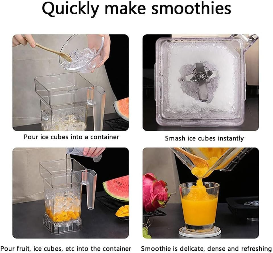High Power Slush Machine Ice Blender 1500W Silent Smoothie Cocktail Maker