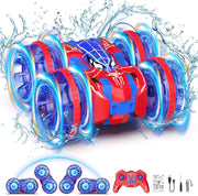 4WD Waterproof RC Stunt Car 360° Rotation Amphibious Remote Control Toy Kids
