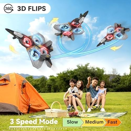 4DRC V17 RC Plane Quadcopter with 360° Flips, Gravity Sensing & LEDs