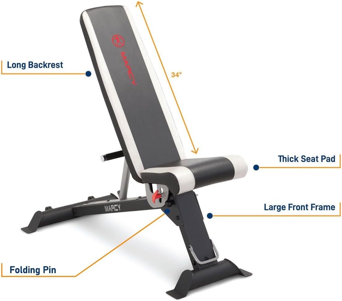 Foldable Adjustable Utility Weight Bench Incline Decline Home Gym