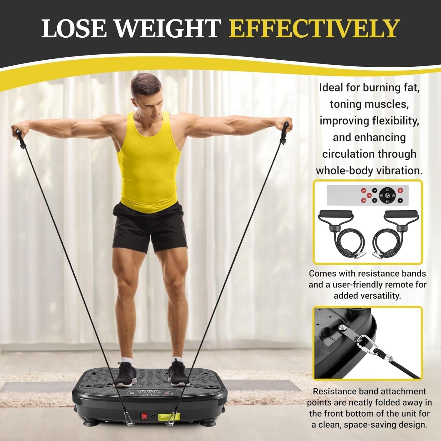 High Intensity Vibration Plate Home Gym Fat Burning Lymphatic