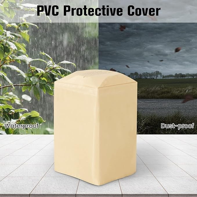 Outdoor Gas Patio Heater 30000BTU Portable Propane Fireplace w/ Cover Guard