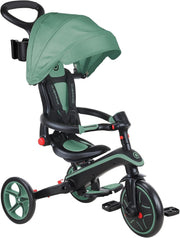 4 in 1 Foldable Trike Balance Bike Kids Ride On Canopy 10M-5Y Olive