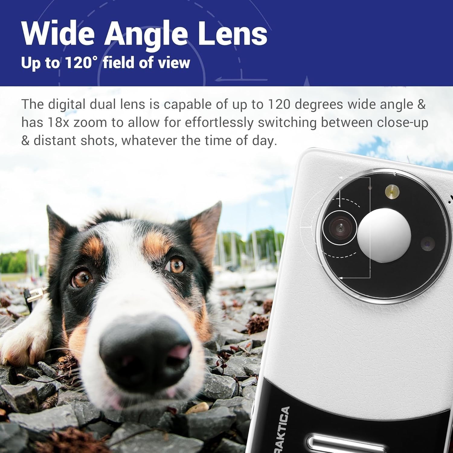 13MP Compact Digital Camera 18X Zoom Full HD Wide Angle White