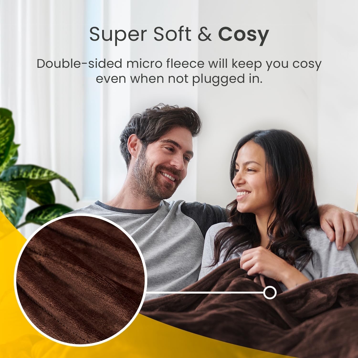 Electric Heated Throw Blanket Extra Large 10 Heat Settings Timer Washable