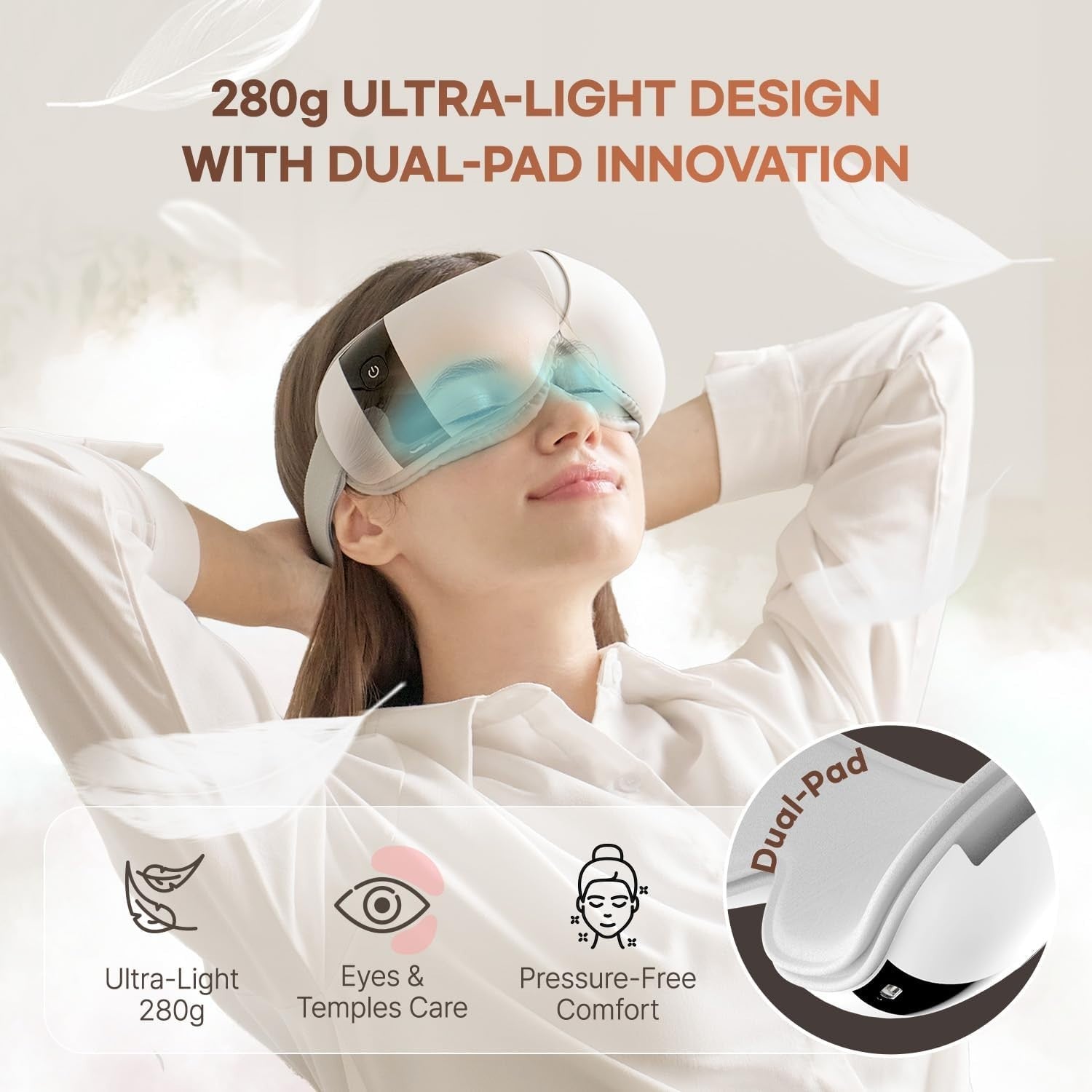 Heated & Cooling Eye Massager Bluetooth Quiet Dry Eye Relief