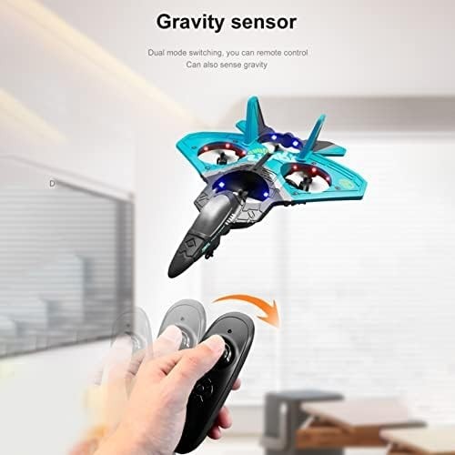 RC Airplane Drone Toy 6CH 2.4GHz Stunt Roll Gravity Sensing 2-Battery