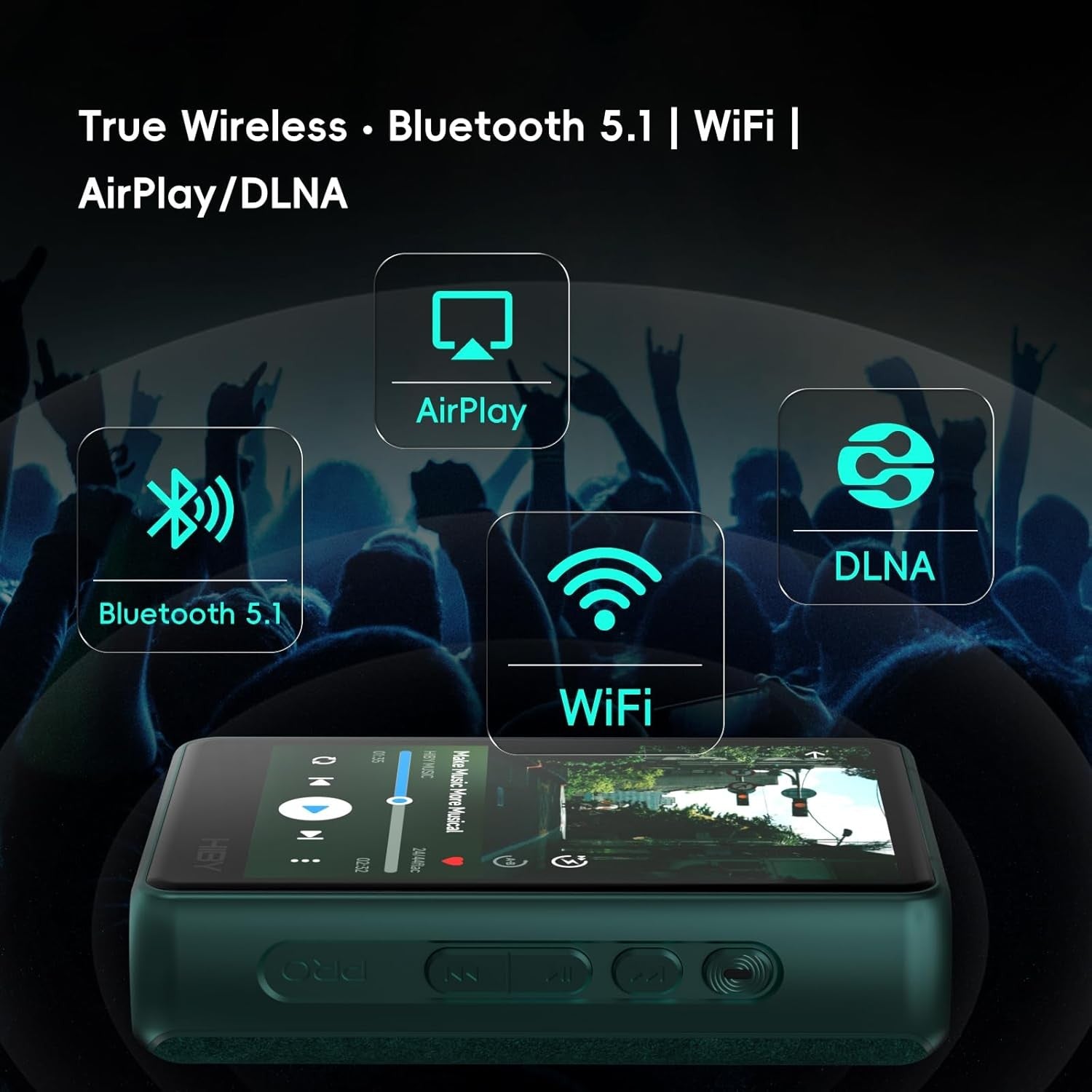 HiFi MP3 Player MQA 8X DSD256 4.4mm Balanced 2TB Touch