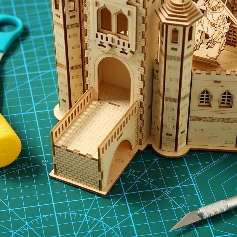 3D Wooden Castle Puzzle Kit – DIY Architecture Model, 234 PCS for Adults