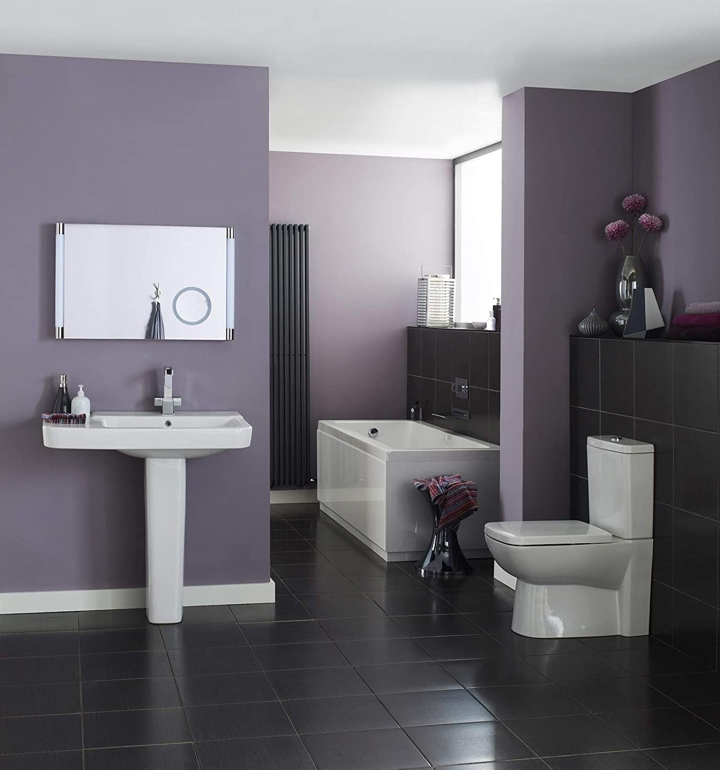 Modern White Gloss Single Ended Straight Acrylic Bath 1500x700mm Square Tub