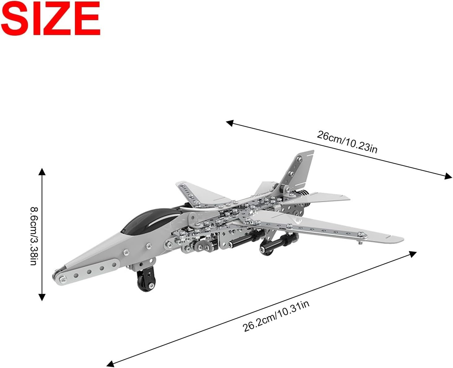 F16 Fighter 3D Metal Puzzle Kit – Military Aircraft DIY Model Gift 452pcs