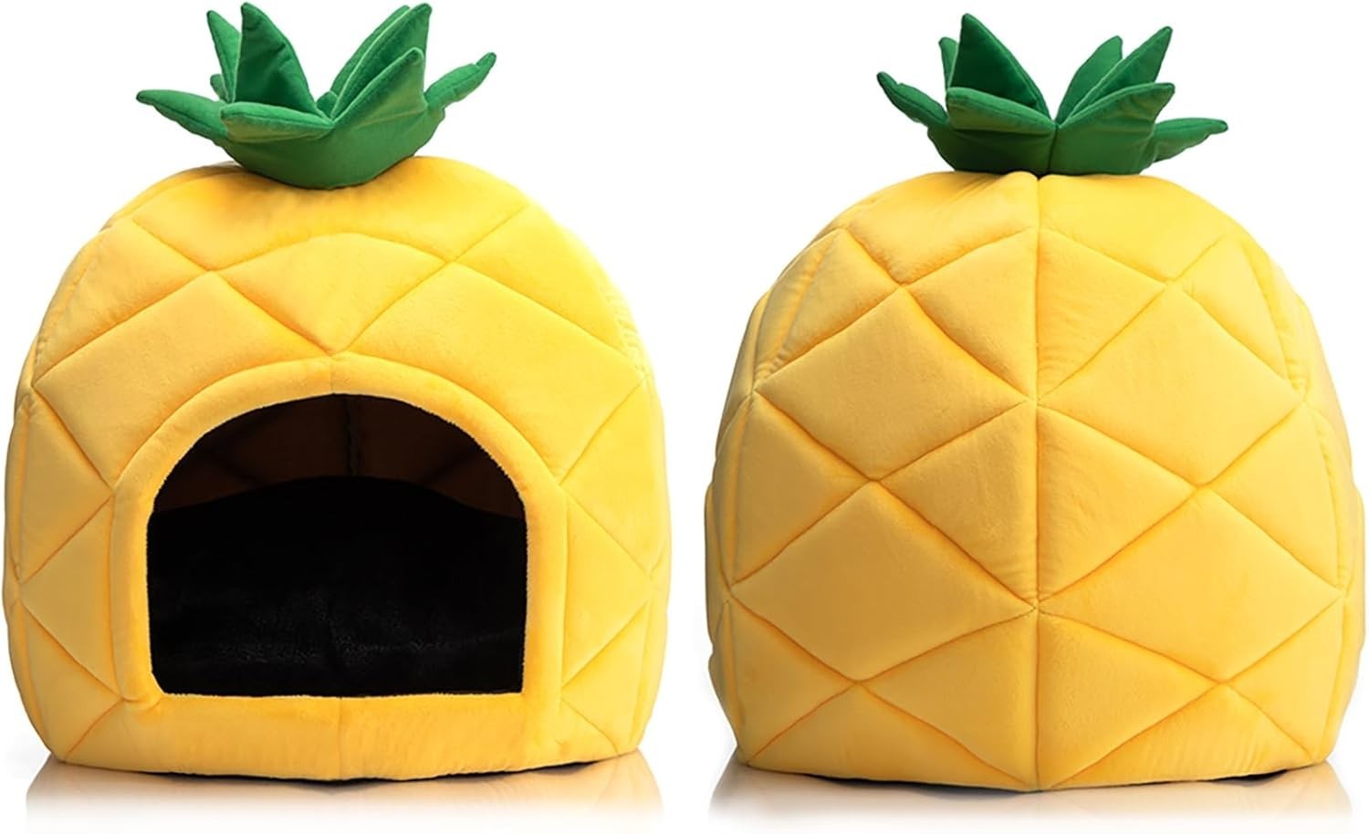Pineapple Cat Cave Bed Cozy Puppy House Soft Cushion Small Pet Nest